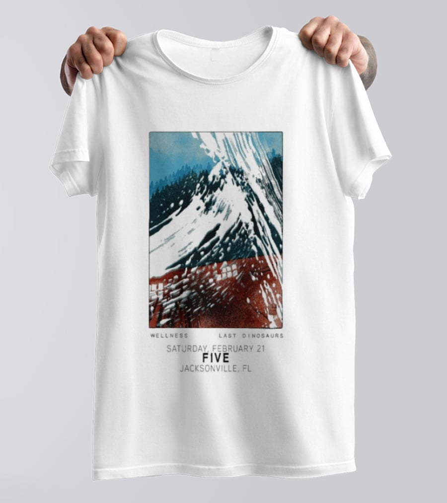 Last Dinosaurs Jacksonville FL Feb 21 2026 Mountain Scene T-Shirt