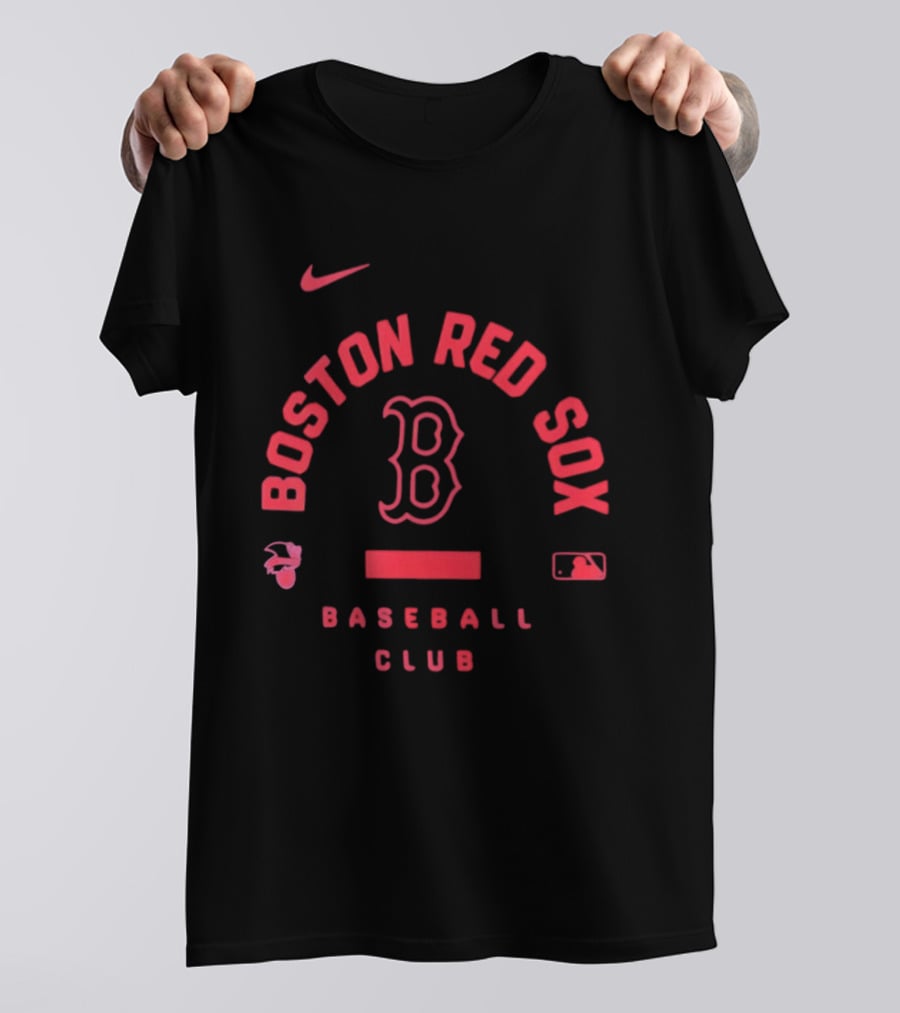 Boston Red Sox Baseball Club Nike Logo MLB T-Shirt