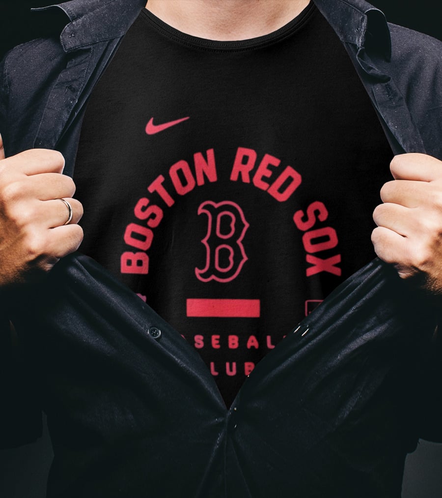Boston Red Sox Baseball Club Nike Logo MLB T-Shirt