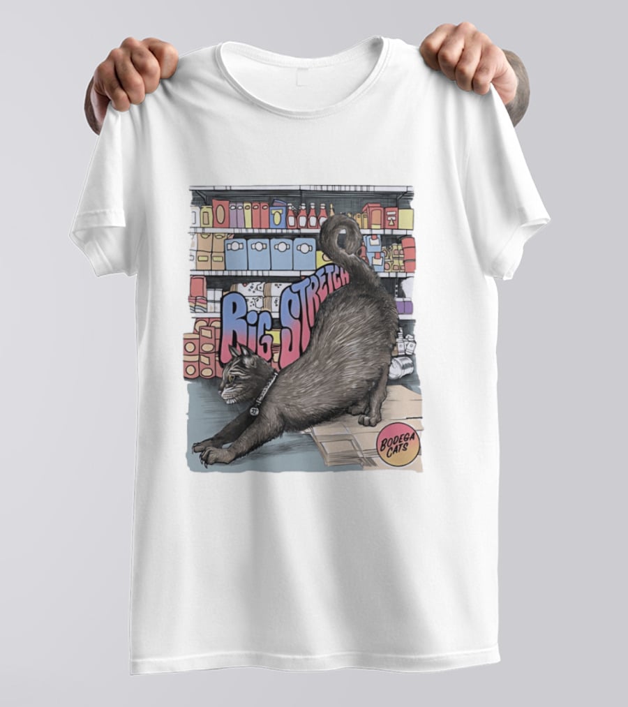 Big Stretch Bodega Cats Groceries Stack T-Shirt