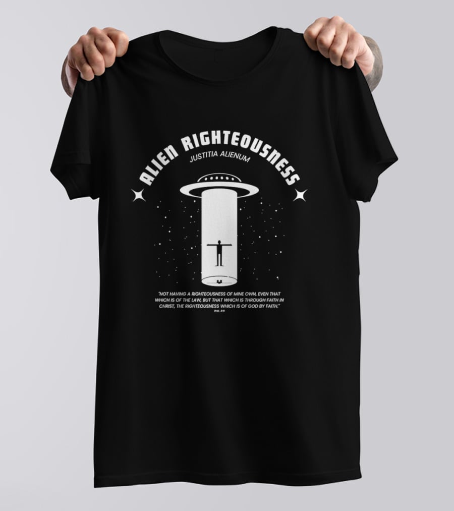 Righteousness UFO Justitia Alienum Faithful Law T-Shirt