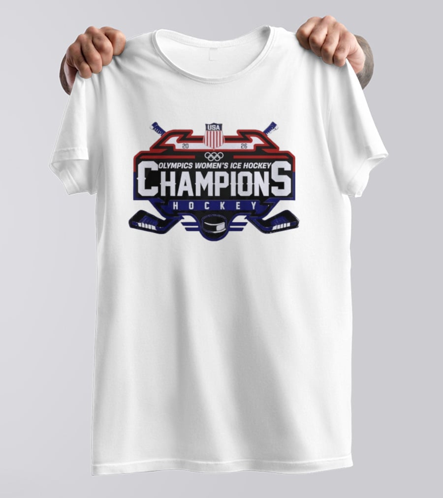 USA 2026 Olympics Women's Ice Hockey Champions Hockey T-Shirt