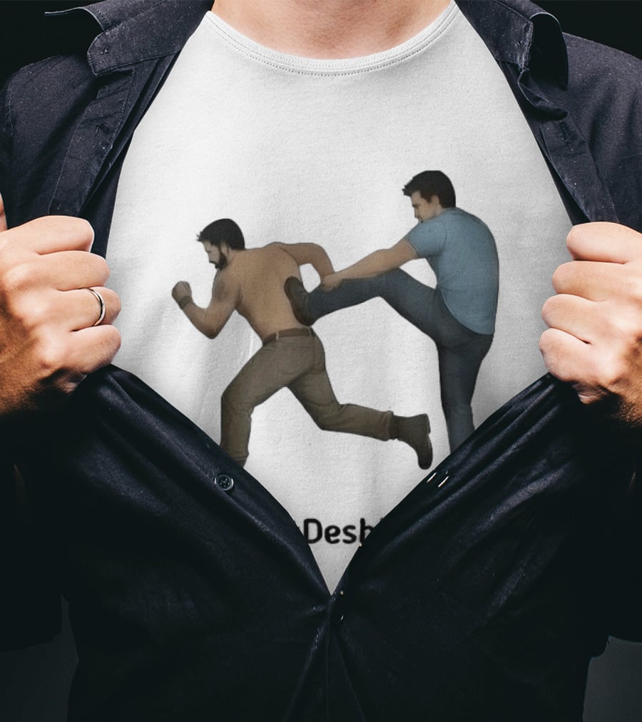 #EkLaatDeshKeNaam Man Kicking Another Man From Behind T-Shirt