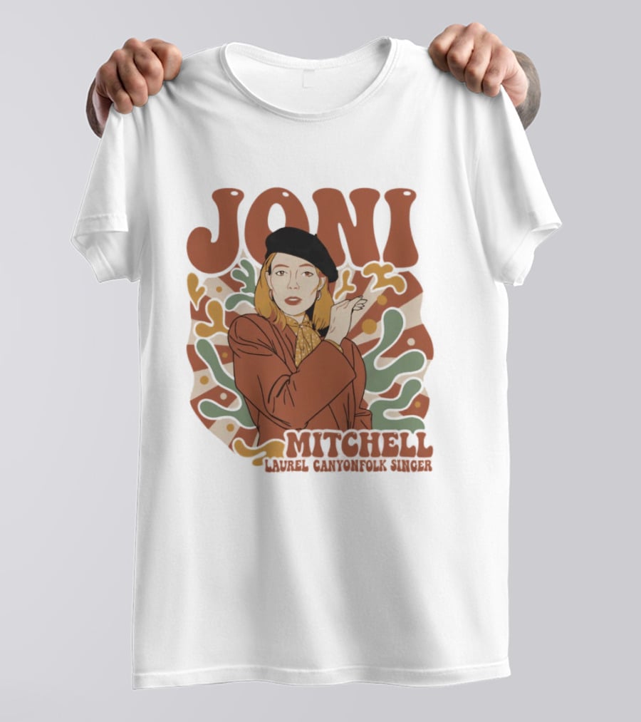 Joni Mitchell Laurel Canyon Folk Singer Iconic 70s T-Shirt