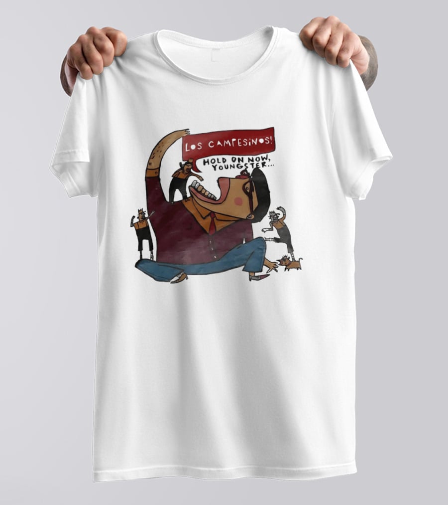 Los Campesinos Hold On Now Youngster Illustrated Characters In Motion T-Shirt