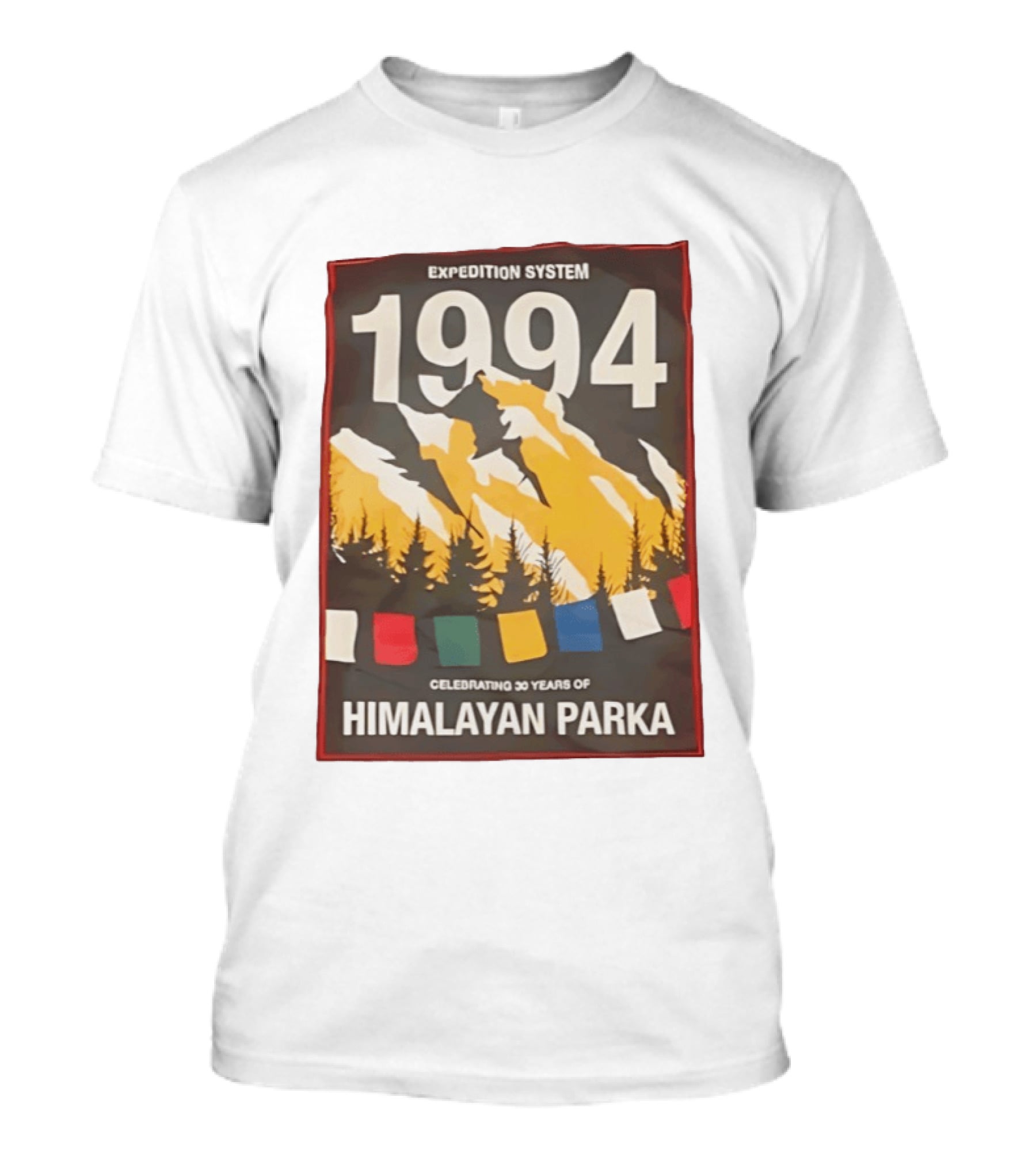 Expedition System 1994 Celebrating 30 Years Of Himalayan Parka Mountain Adventure T-Shirt