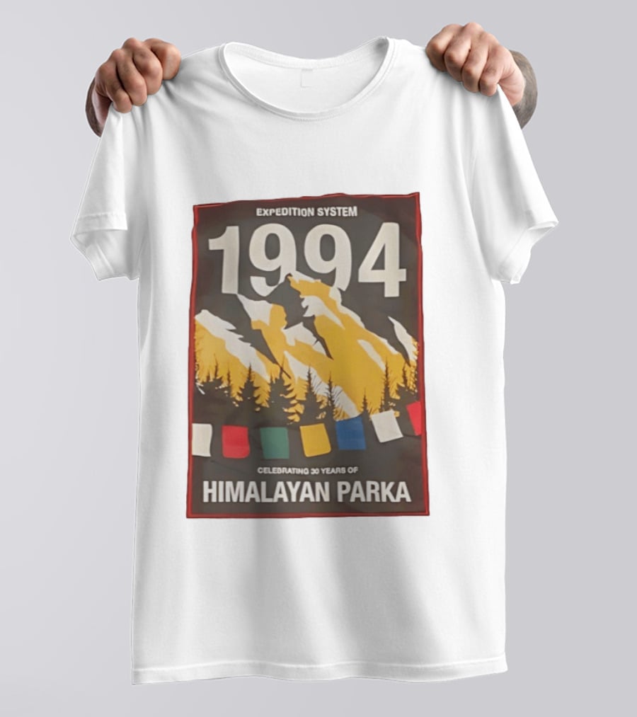 Expedition System 1994 Celebrating 30 Years Of Himalayan Parka Mountain Adventure T-Shirt