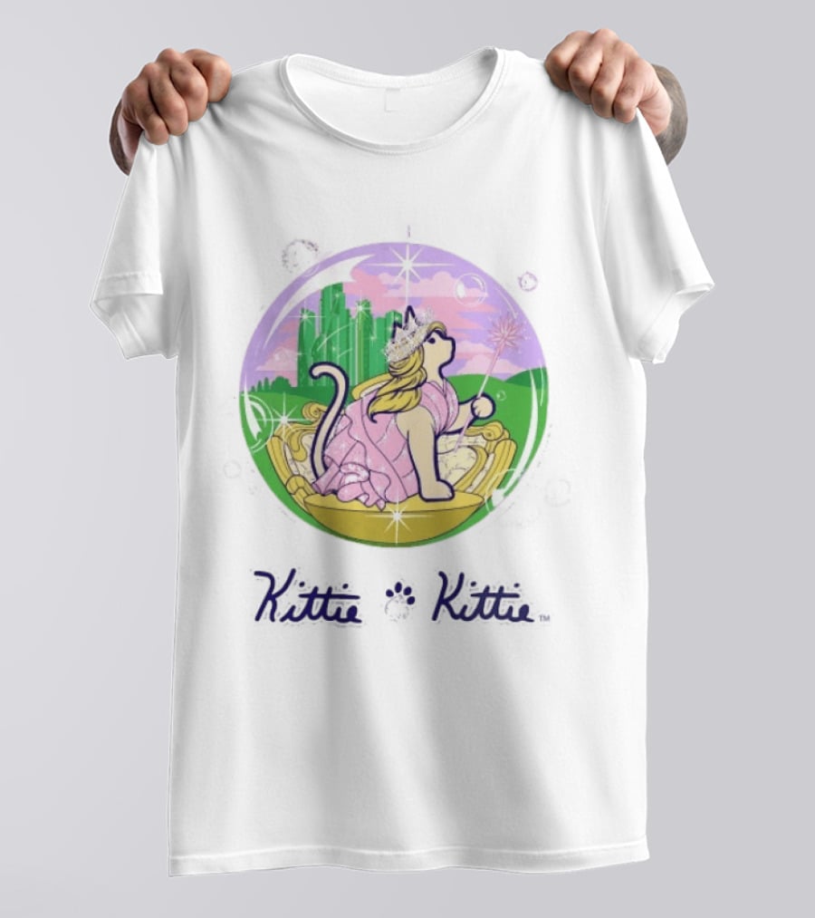 Witch Kittie Kittie Wizard City Cat Bubble Magic T-Shirt