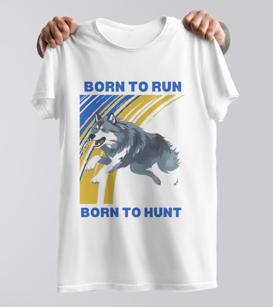 Born To Run Born To Hunt Wolf T-Shirt