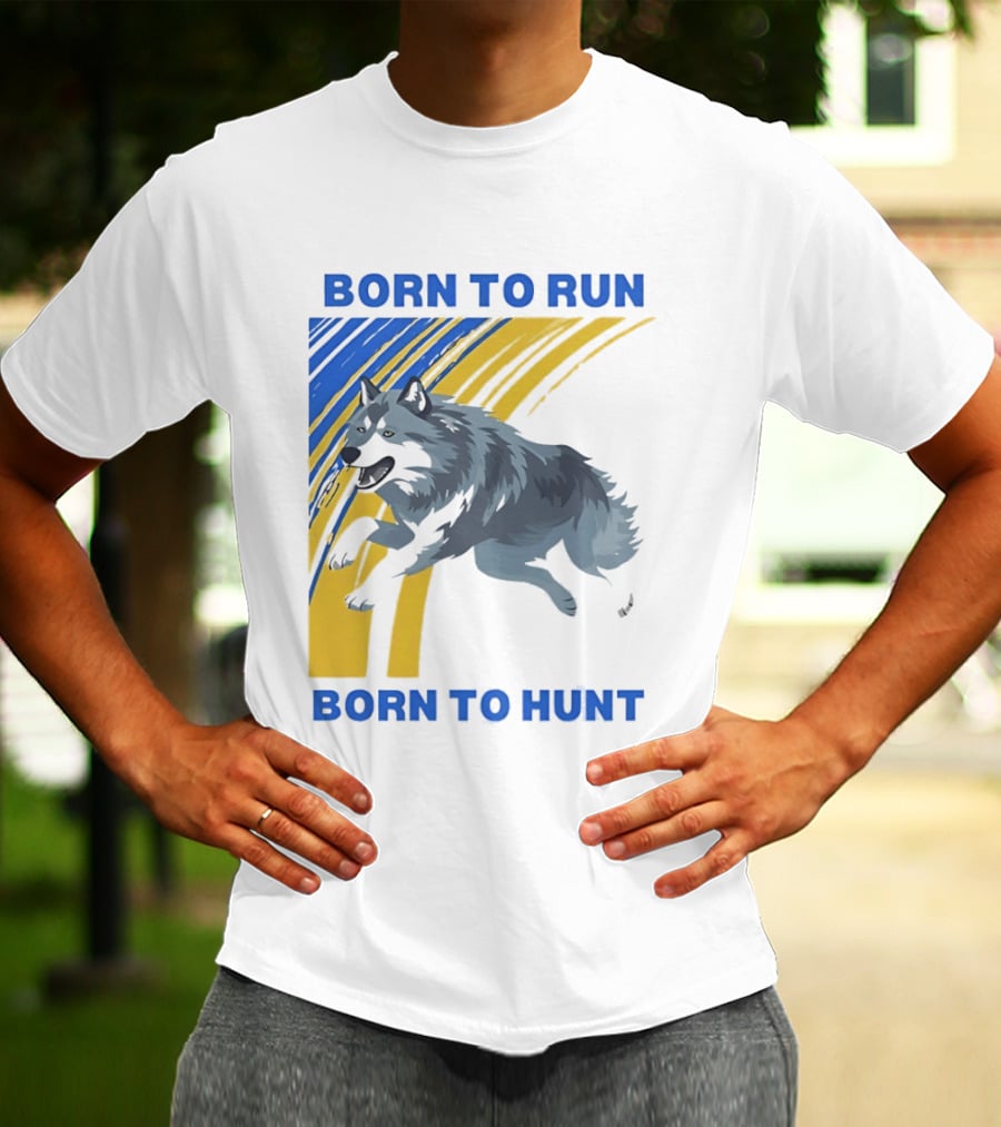 Born To Run Born To Hunt Wolf T-Shirt