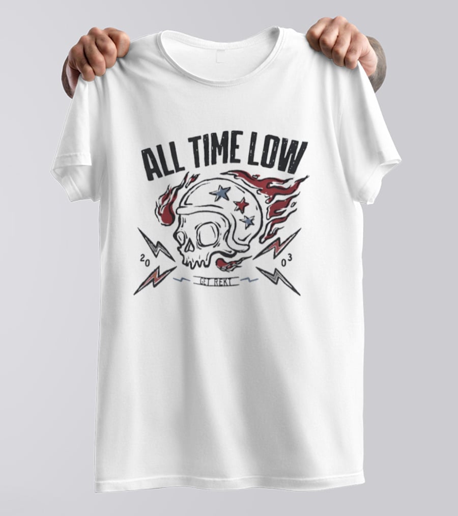 All Time Low Get Rekt Skull 2003 T-Shirt