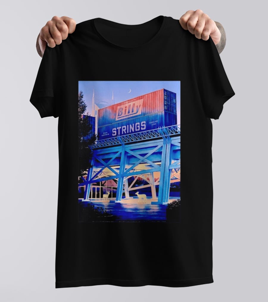 Billy Strings Nashville Tennessee February 20 To 22 2026 With Bridge And Deer T-Shirt