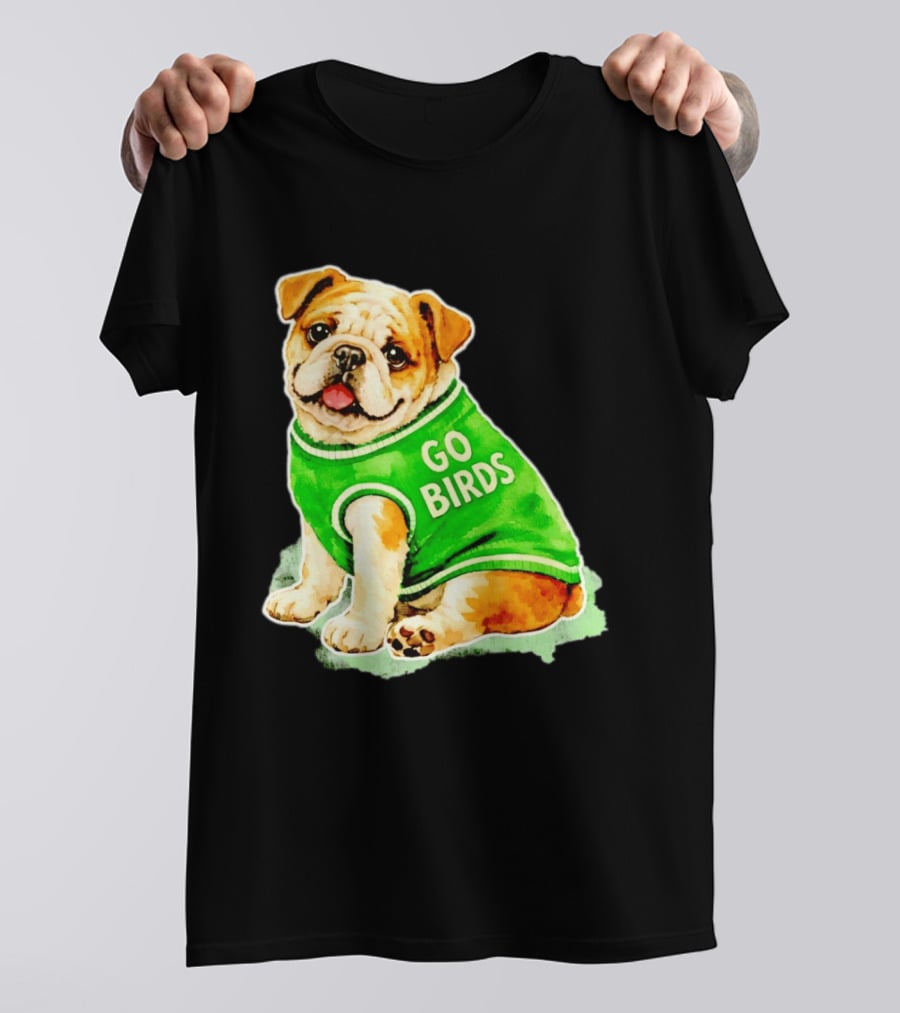 Briish Bulldog Go Birds Phillygoat Passyunk Avenue Green Jersey T-Shirt