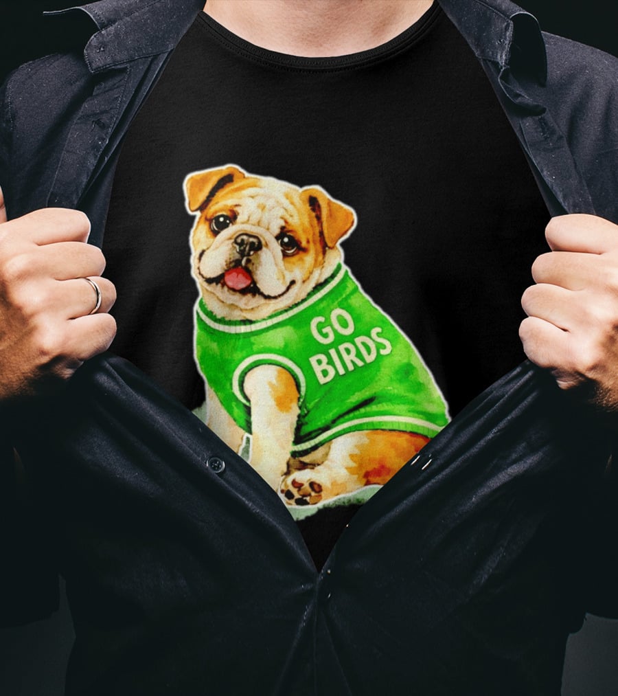 Briish Bulldog Go Birds Phillygoat Passyunk Avenue Green Jersey T-Shirt