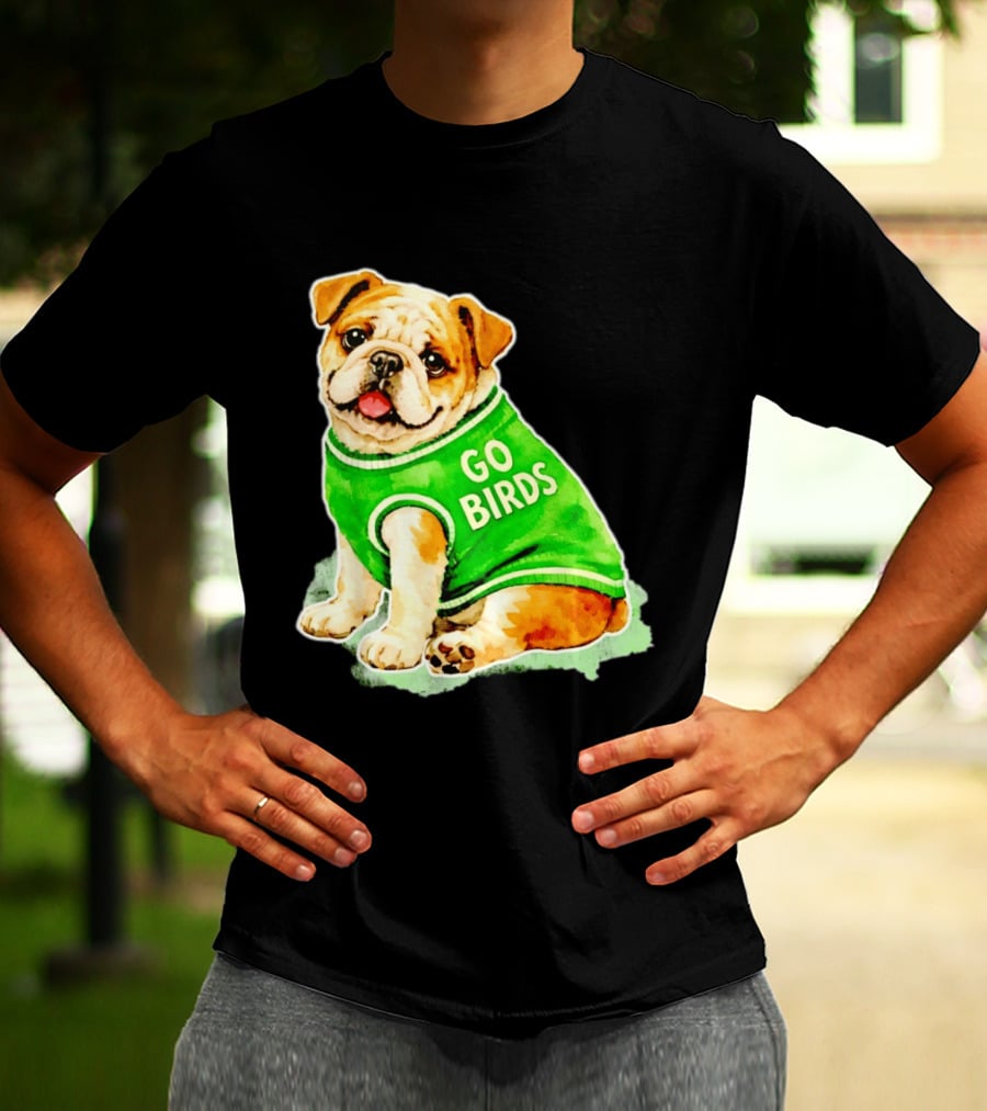 Briish Bulldog Go Birds Phillygoat Passyunk Avenue Green Jersey T-Shirt