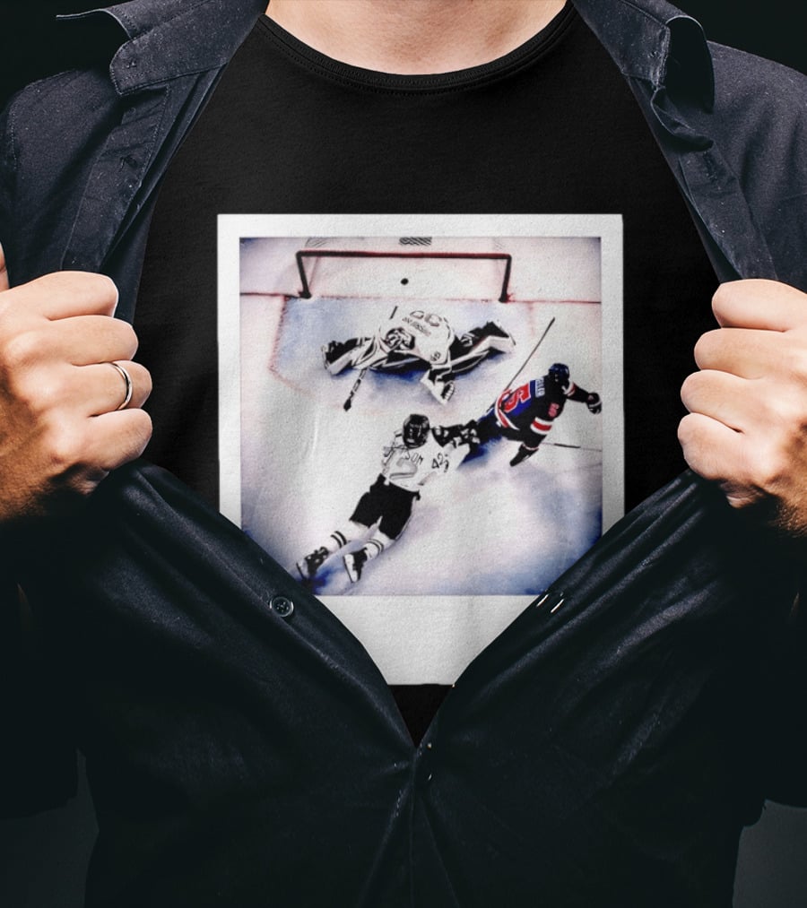 Women's Hockey USA Golden Goal Megan Keller Polaroid Picture T-Shirt