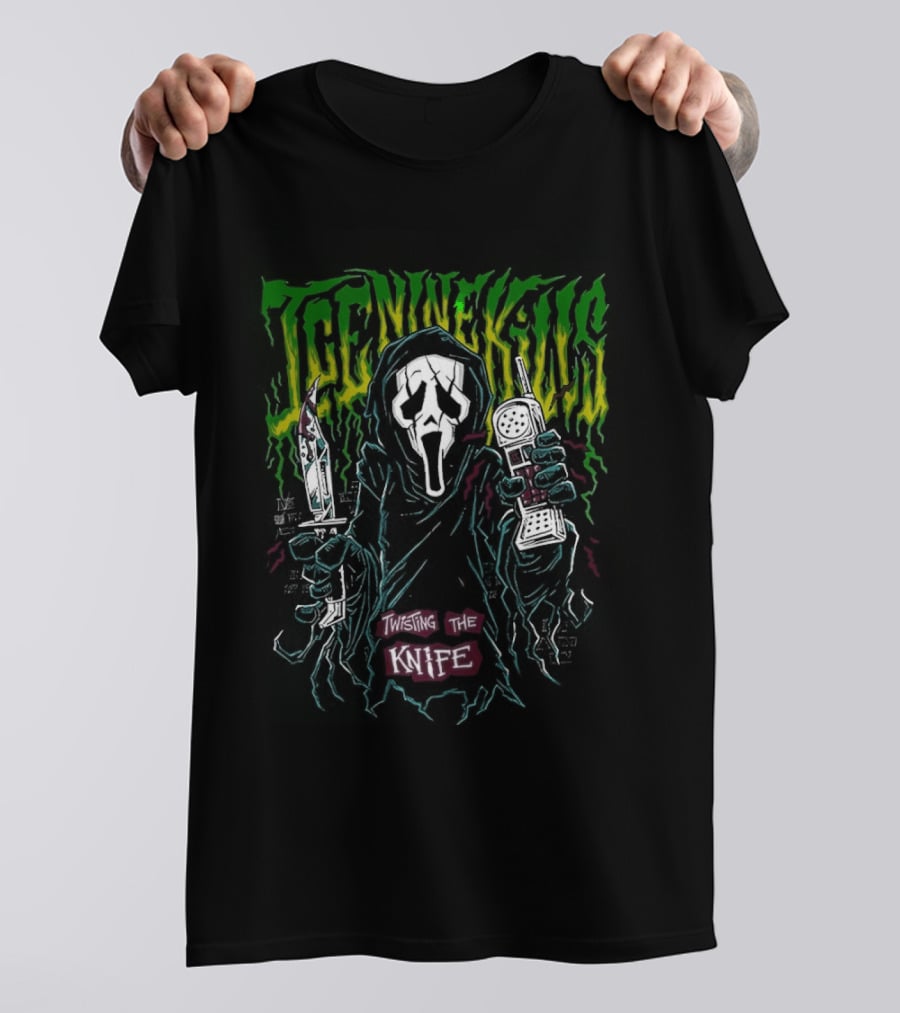 Ice Nine Kills Twisting The Knife Ghost Face Scream 7 Nightmare On The Knife Part One T-Shirt