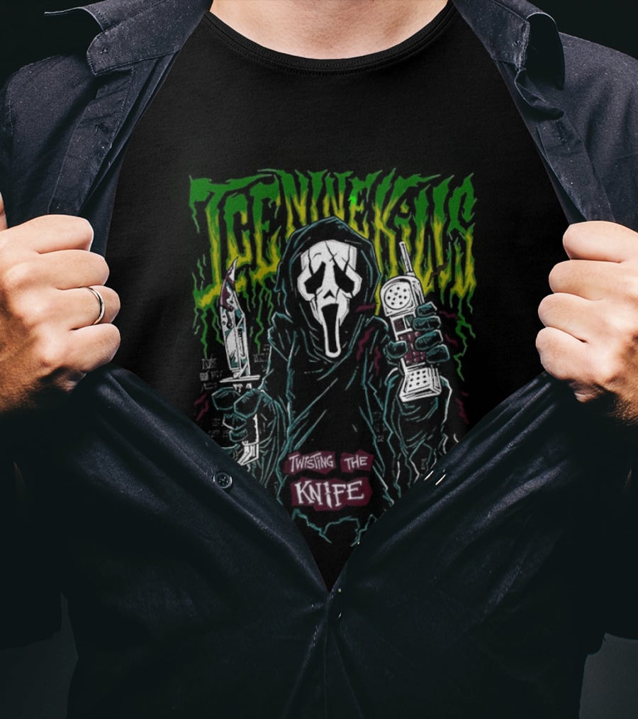 Ice Nine Kills Twisting The Knife Ghost Face Scream 7 Nightmare On The Knife Part One T-Shirt