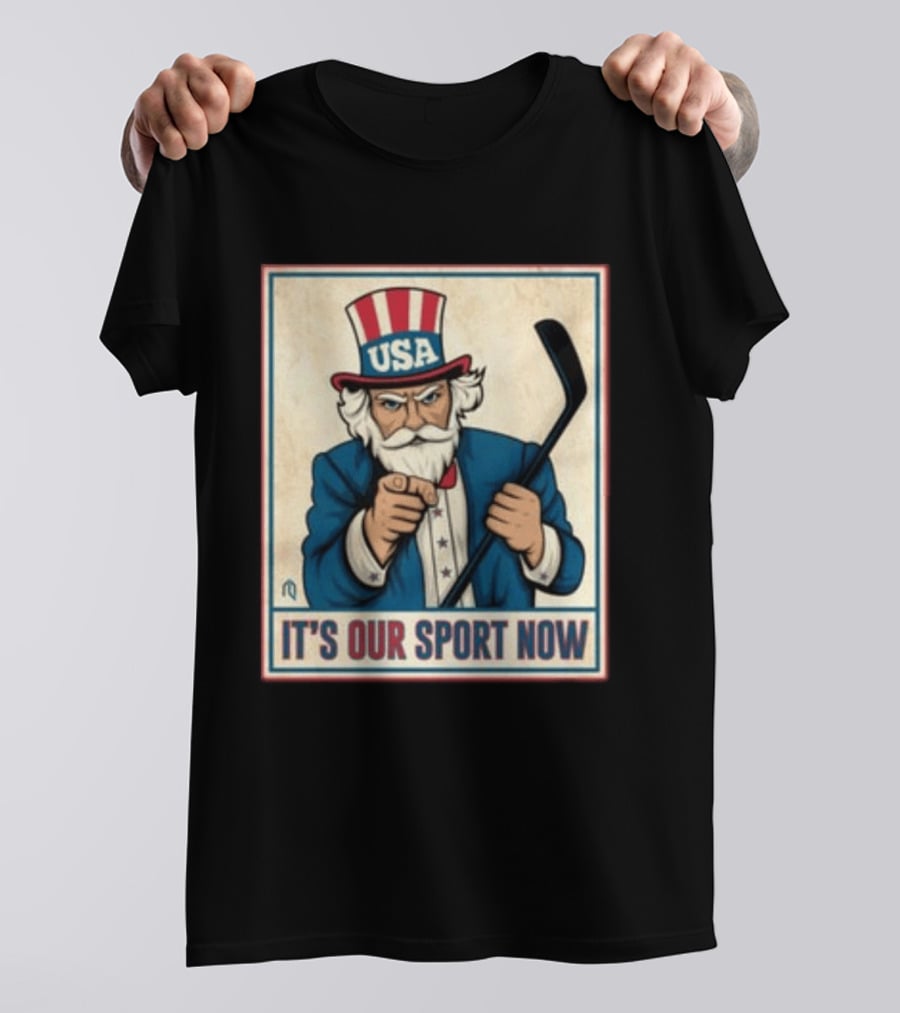 USA Hockey Uncle Sam It's Our Sport Now T-Shirt