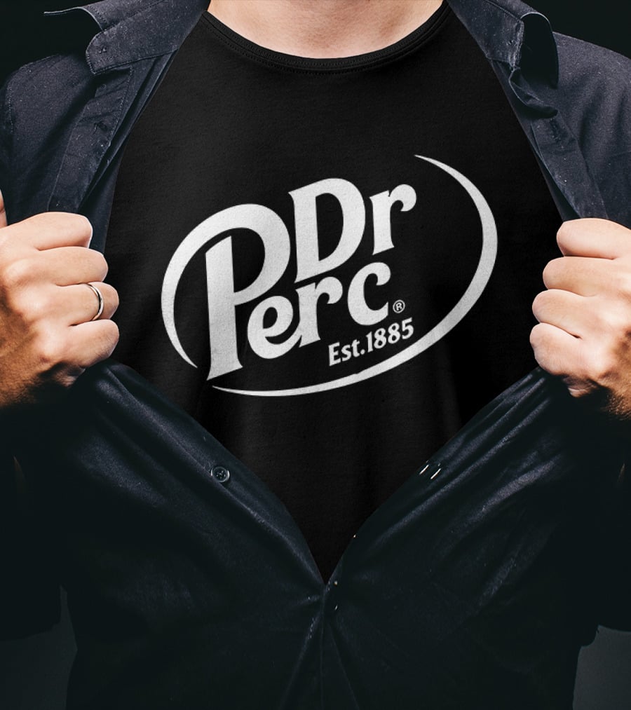 Dr Perc Est 1885 Vintage Style Beverage Concept T-Shirt
