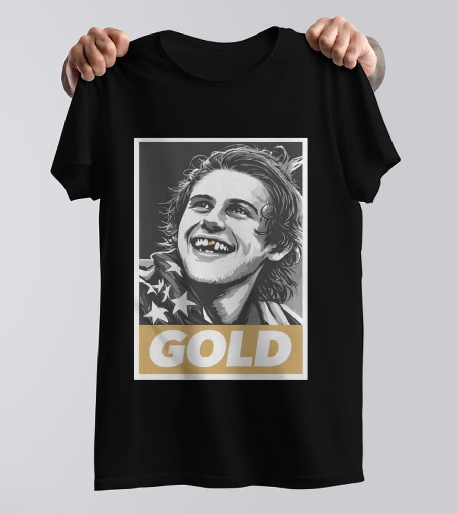 Jack Hughes Gold Medal Champion Olympic Legend Golden Smile T-Shirt