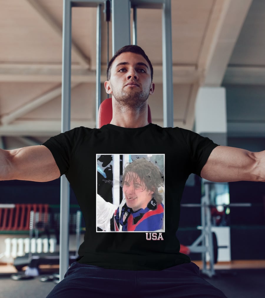 USA Hockey Jack Hughes Overtime Winner Celebration Moment T-Shirt