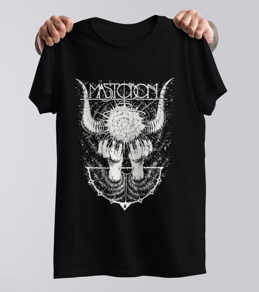 Mastodon Band Horns Geometric Sunburst T-Shirt
