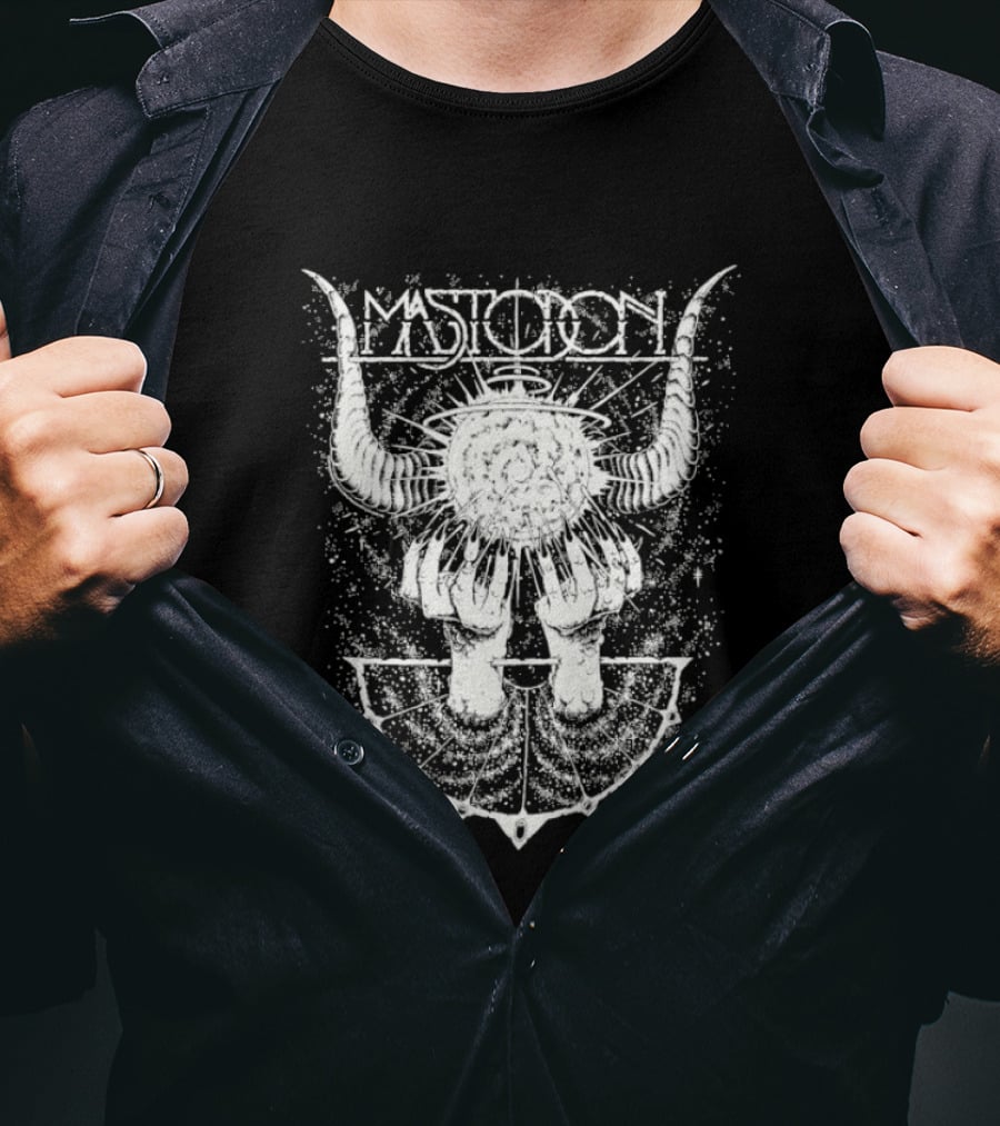 Mastodon Band Horns Geometric Sunburst T-Shirt