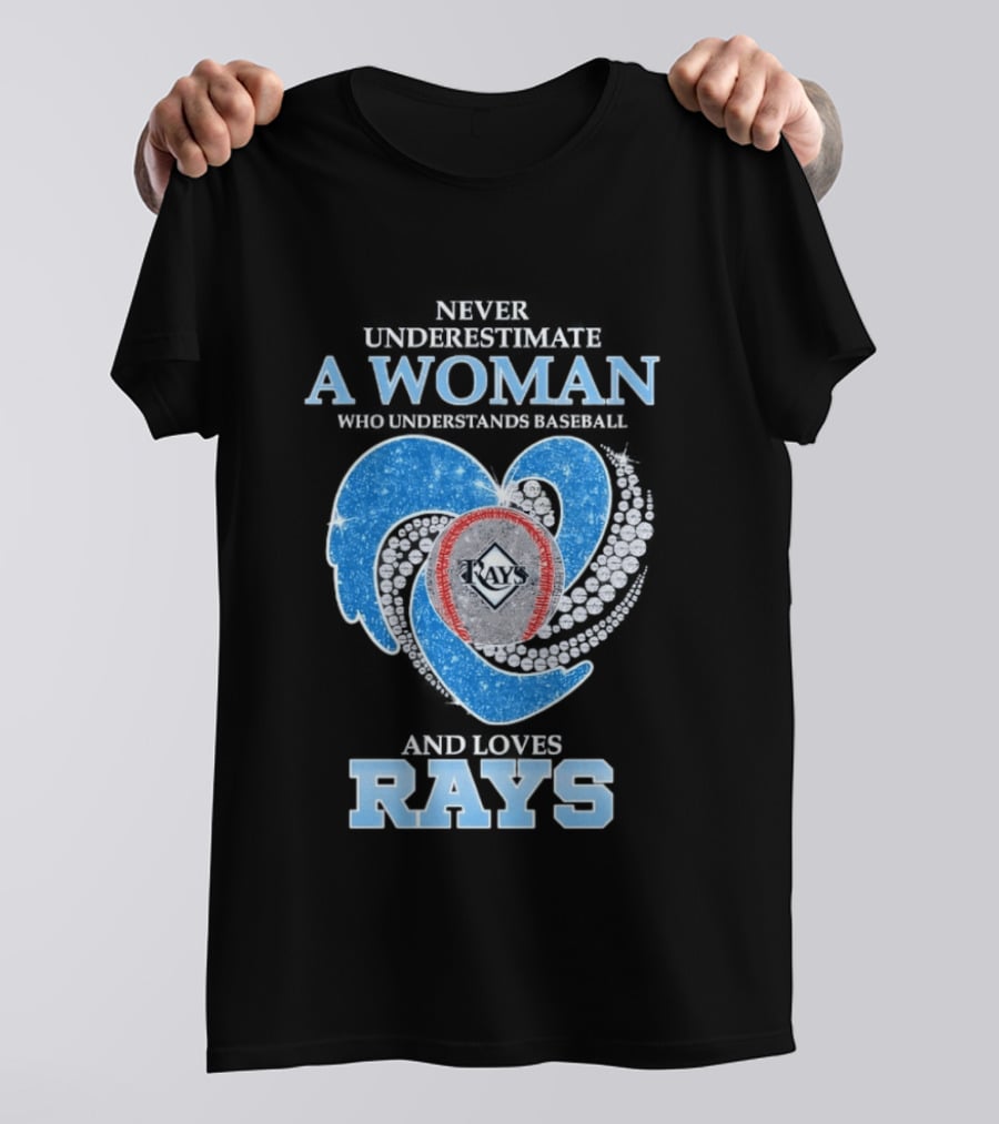 Underestimate A Woman Who Loves Rays T-Shirt