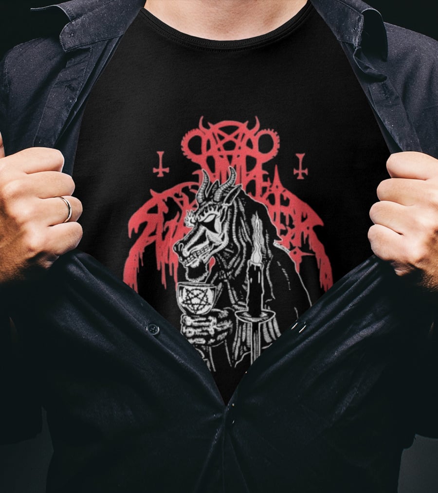 Nunslaughter Goat Demon Occult Ritual T-Shirt