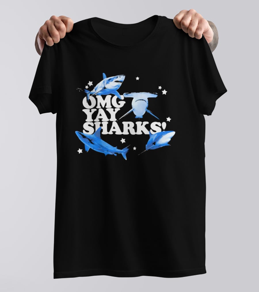 OMG Yay Sharks Exciting Ocean Adventure Enthusiasts T-Shirt