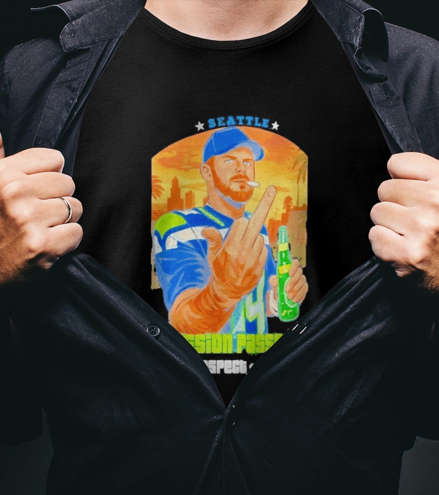 Mission Passed Sam Darnold Seattle Middle Finger Seahawks T-Shirt