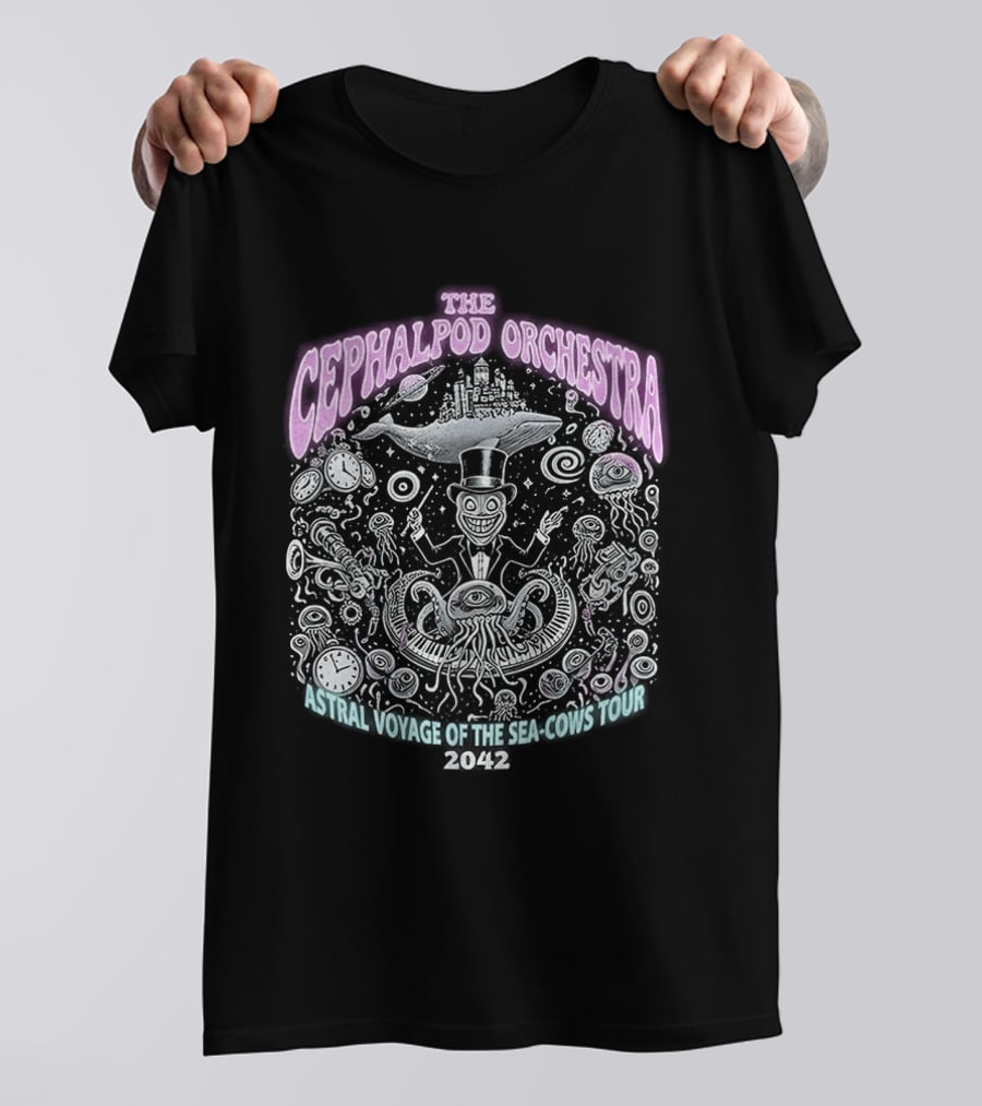 The Cephalopod Orchestra Astral Voyage Sea Cows Tour 2042 T-Shirt