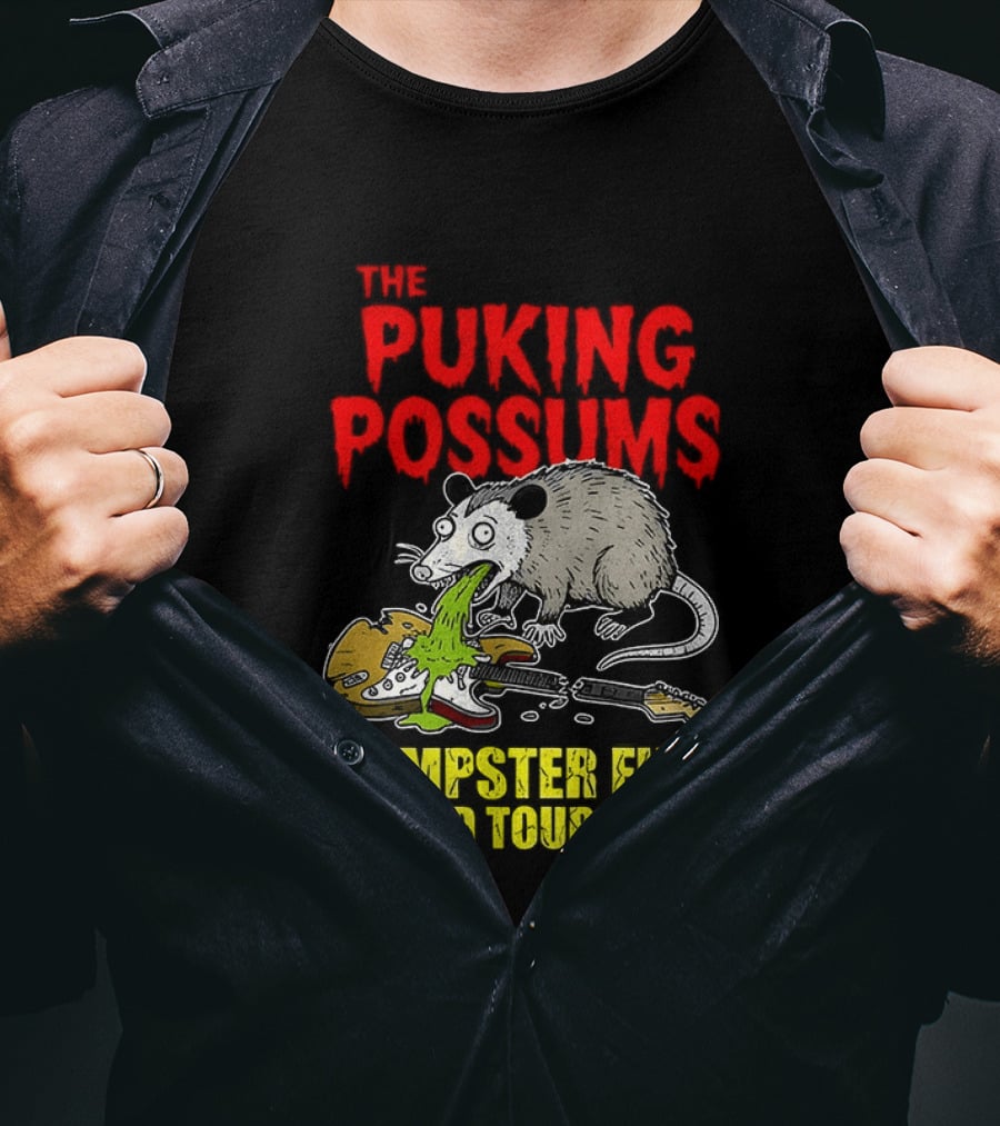 The Puking Possums Dumpster Fire World Tour 2003 Puking Possum T-Shirt