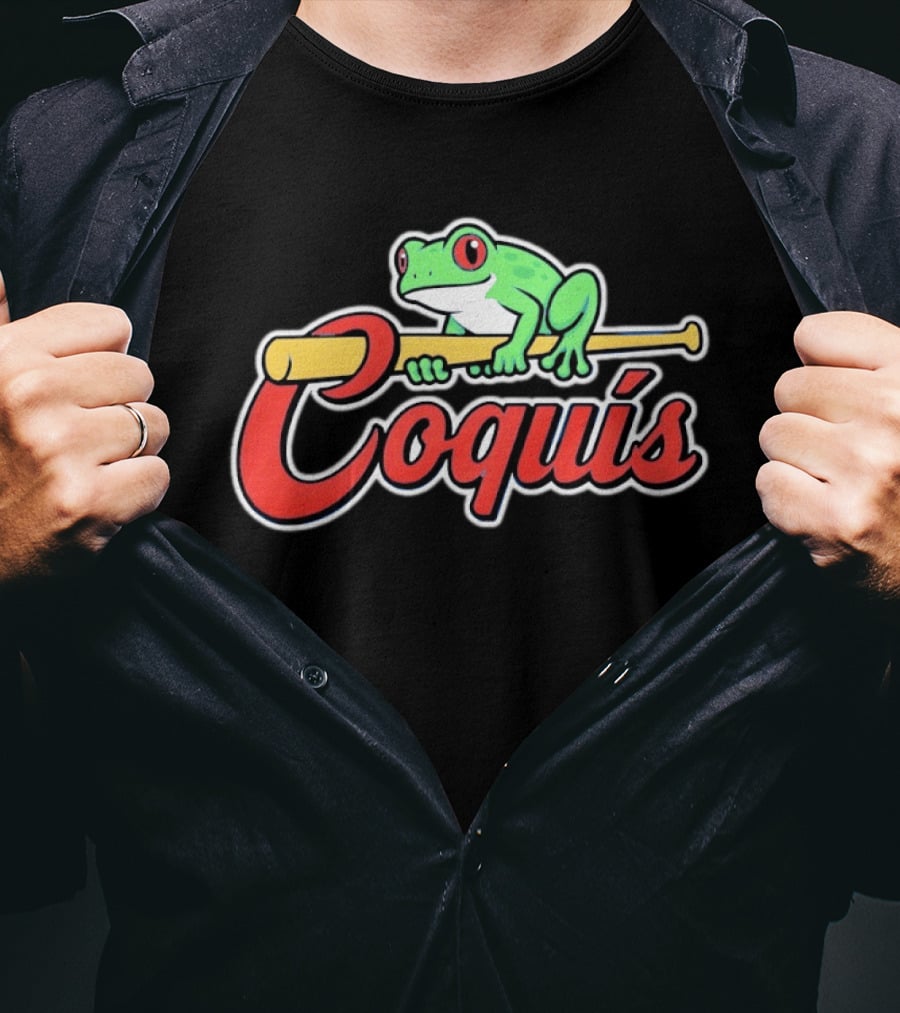 St Louis Cardinals Coquis Frog Baseball Bat Puerto Rico T-Shirt