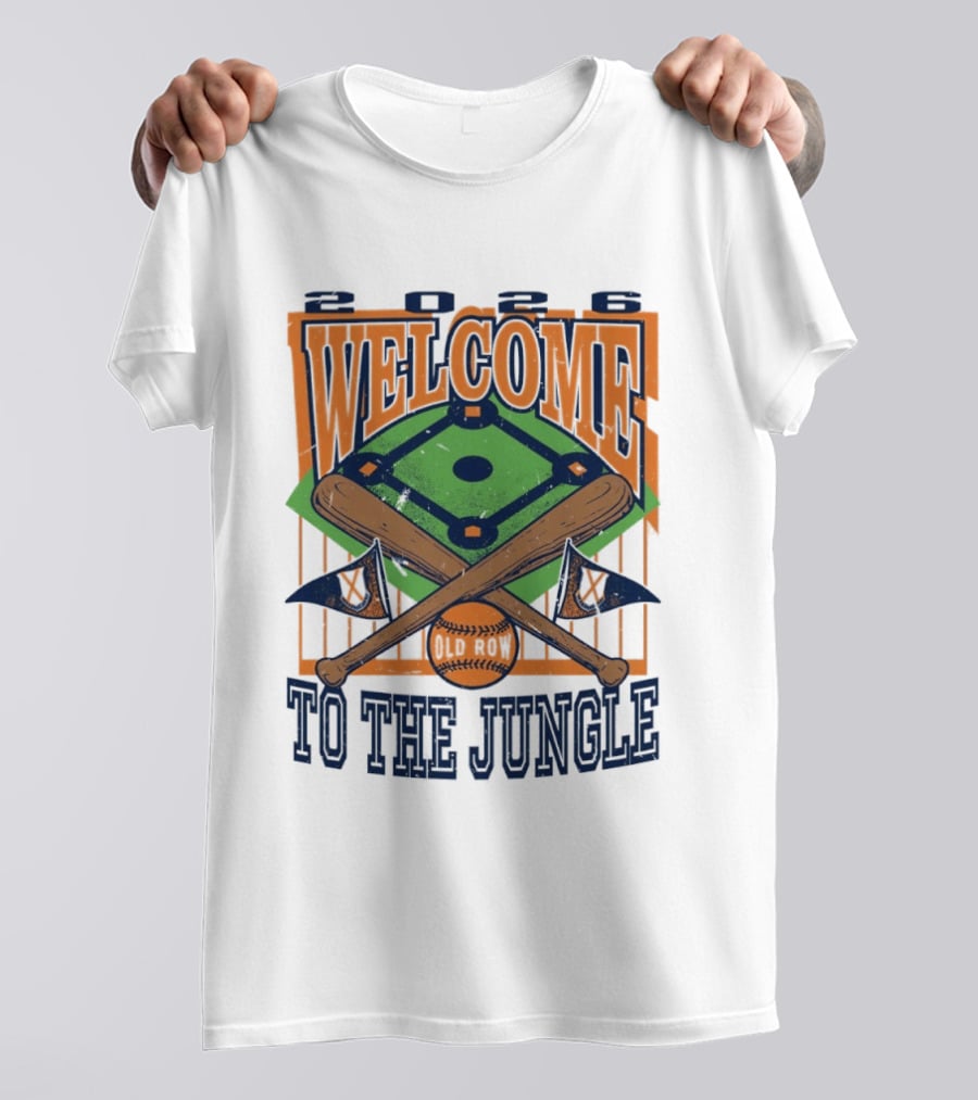 Auburn Tigers 2026 Welcome To The Jungle Baseball Field And Crossed Bats T-Shirt