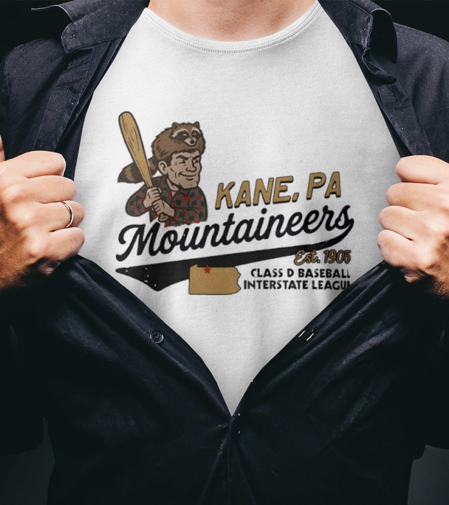 Kane Mountaineers Kane PA Est 1905 Class D Baseball Interstate League T-Shirt