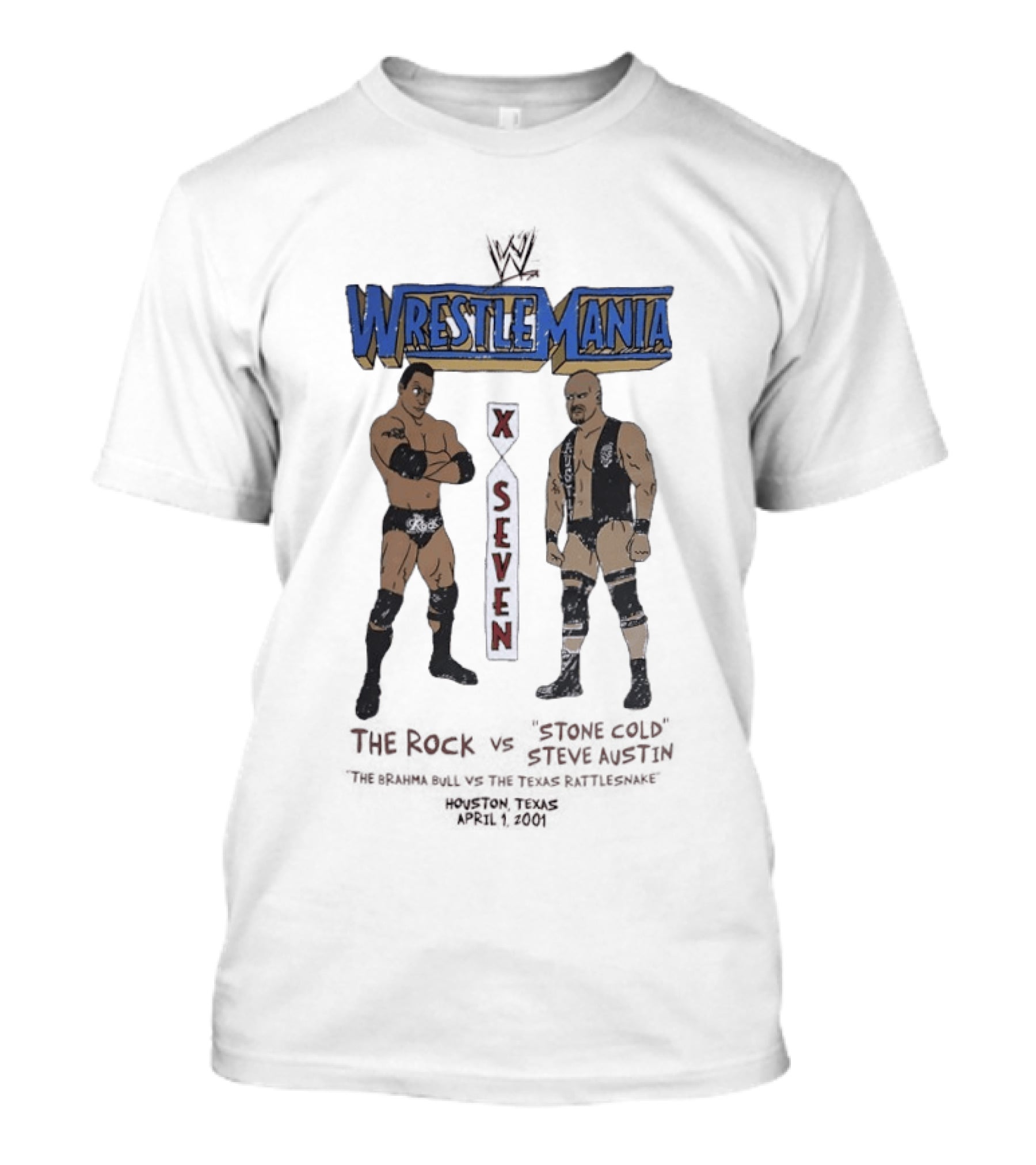 WrestleMania X Seven The Rock Vs Stone Cold WWE Showdown T-Shirt
