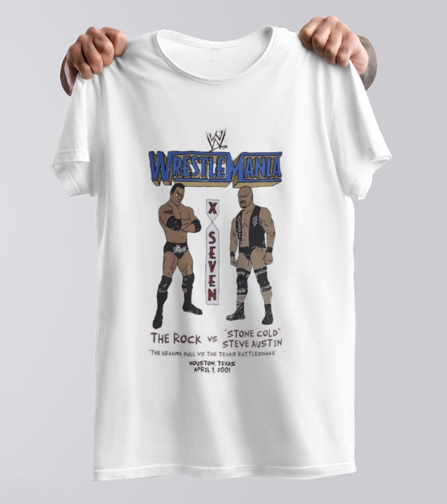 WrestleMania X Seven The Rock Vs Stone Cold WWE Showdown T-Shirt