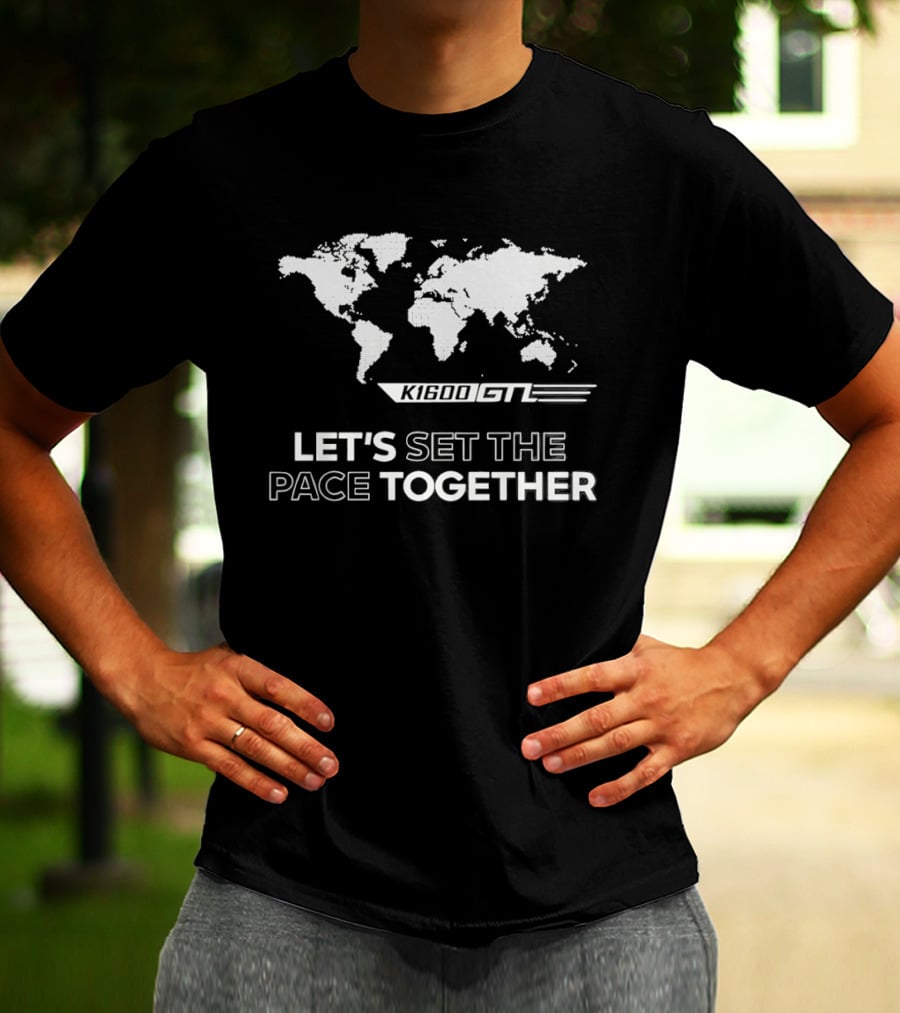 K1600 GTL Let's Set The Pace Together World Map T-Shirt