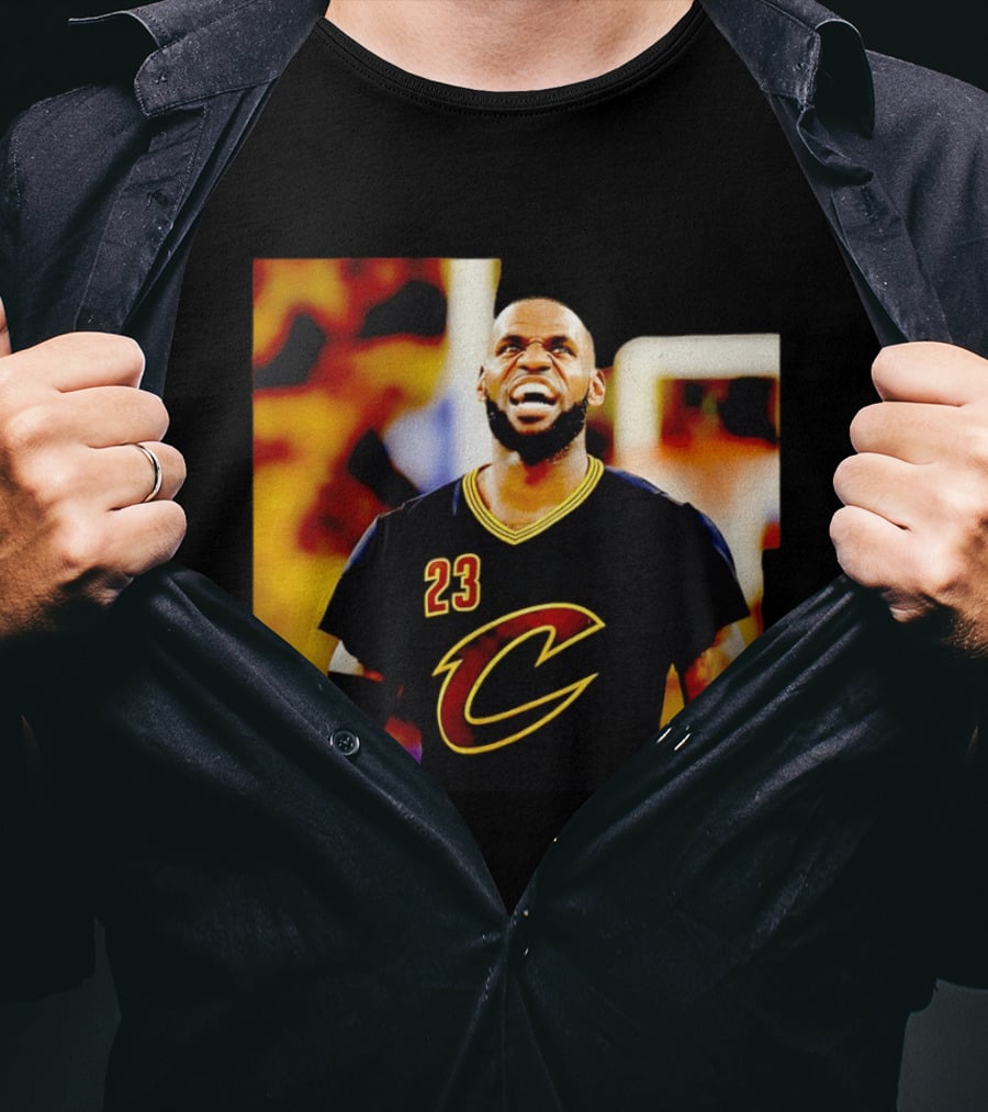 LeBron James Cleveland Cavaliers 23 Iconic Basketball Image T-Shirt