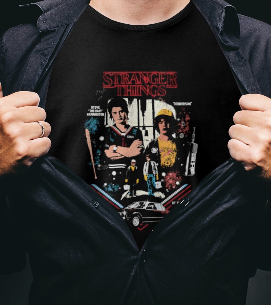 Stranger Things Steve Harrington Dustin Henderson If You Die I Die Hawkins Indiana T-Shirt