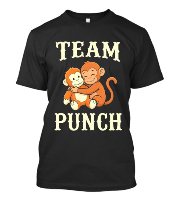 Team Punch Monkey Hugging Companions T-Shirt