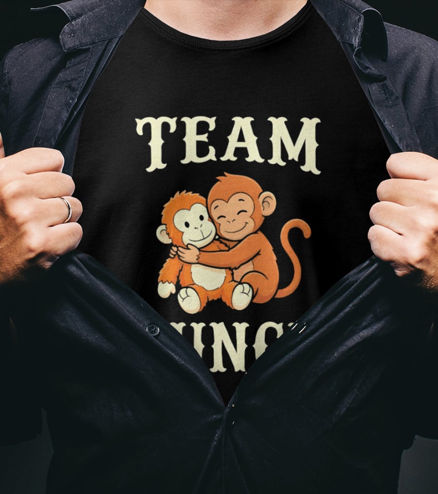 Team Punch Monkey Hugging Companions T-Shirt