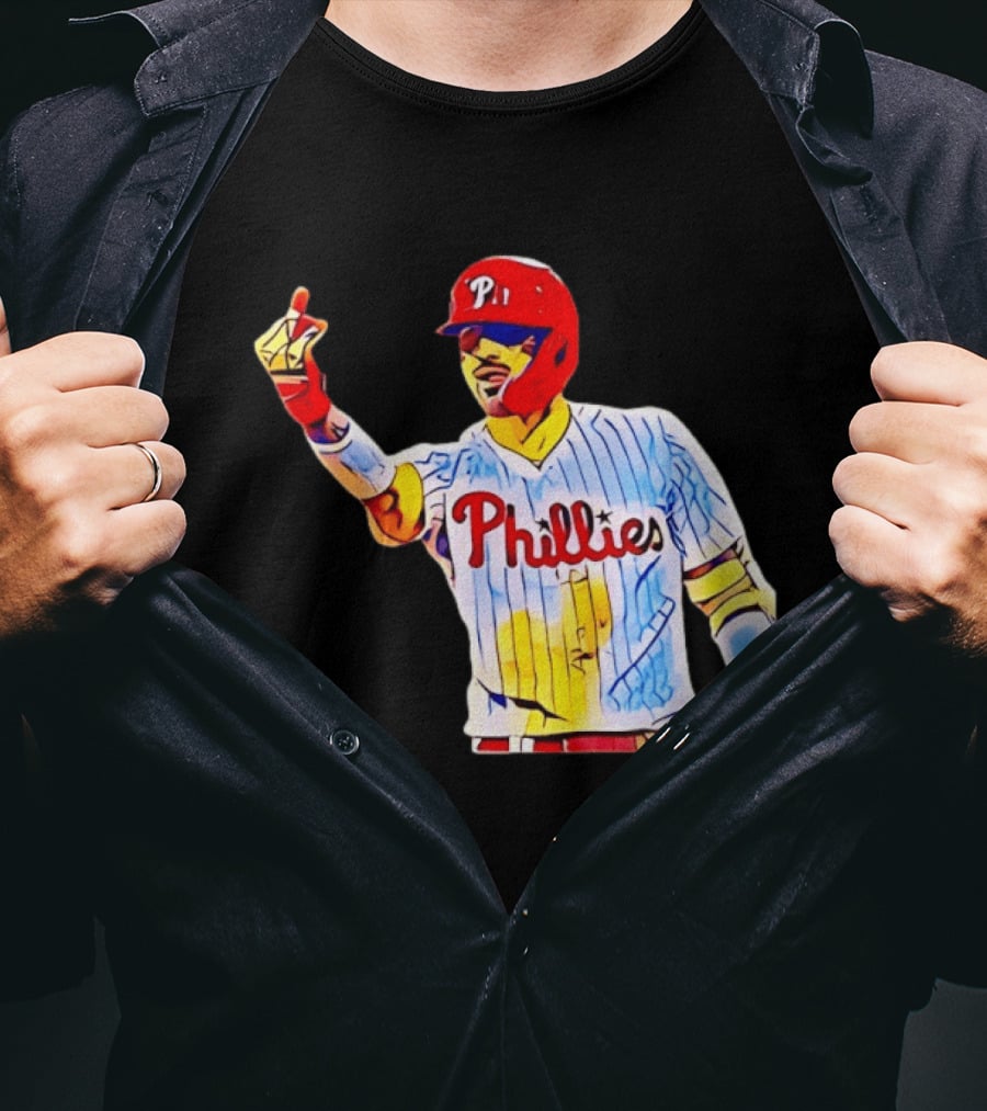 Philadelphia Phillies Nick Castellanos Gesture Baseball Moment T-Shirt