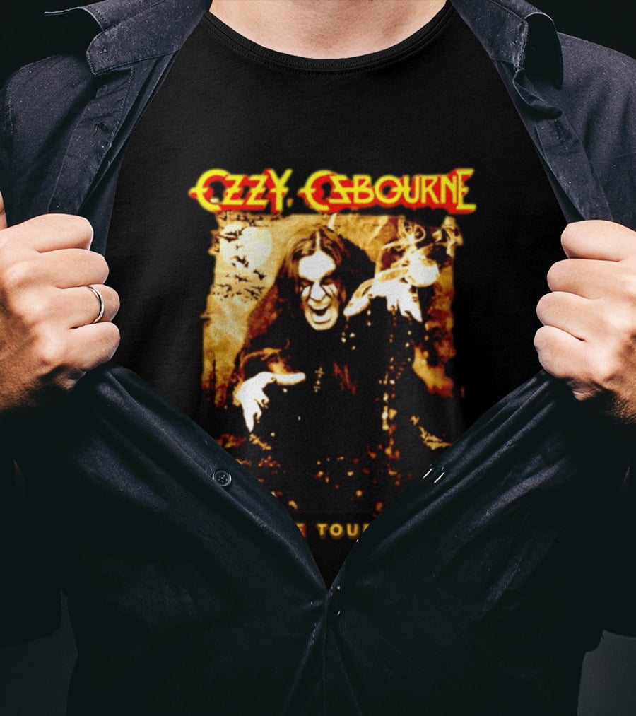 Ozzy Osbourne No More Tours Vol 2 Bats Full Moon Smoke Halloween T-Shirt