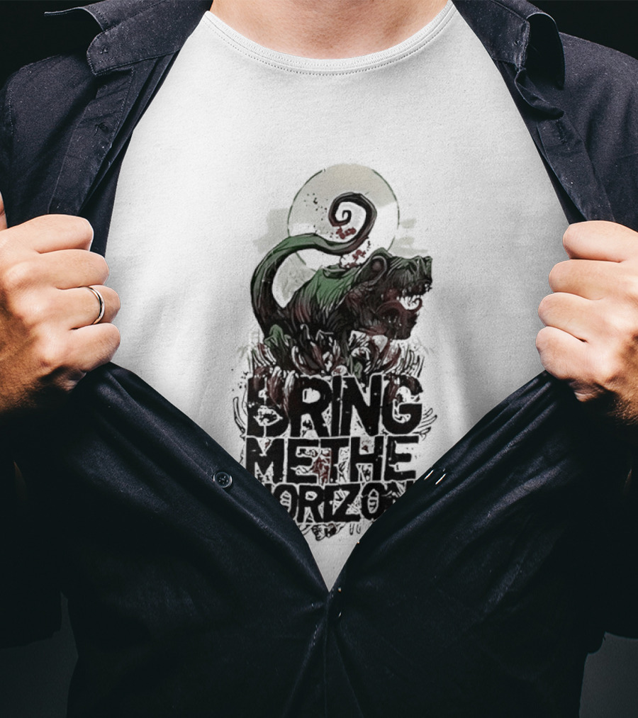 Dinosaur Bring Me The Horizon Spiral Tail T-Shirt