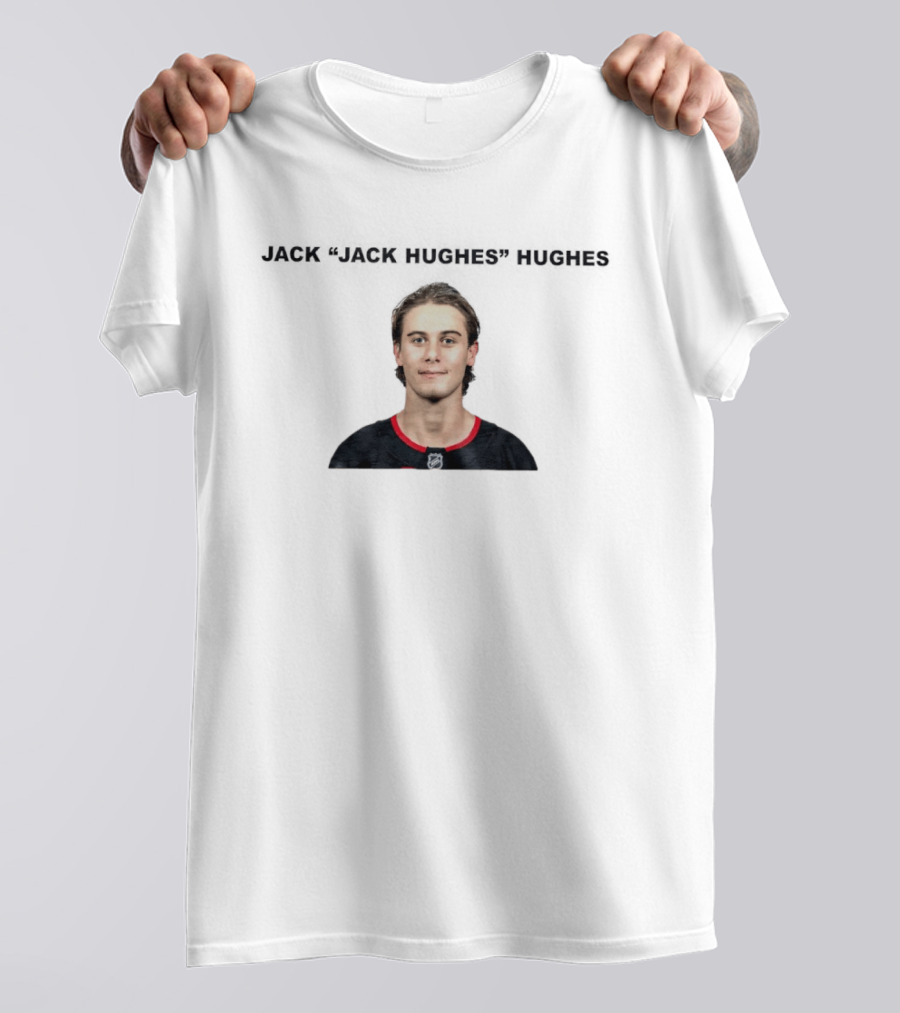 Jack Jack Hughes Hughes NHL Player T-Shirt