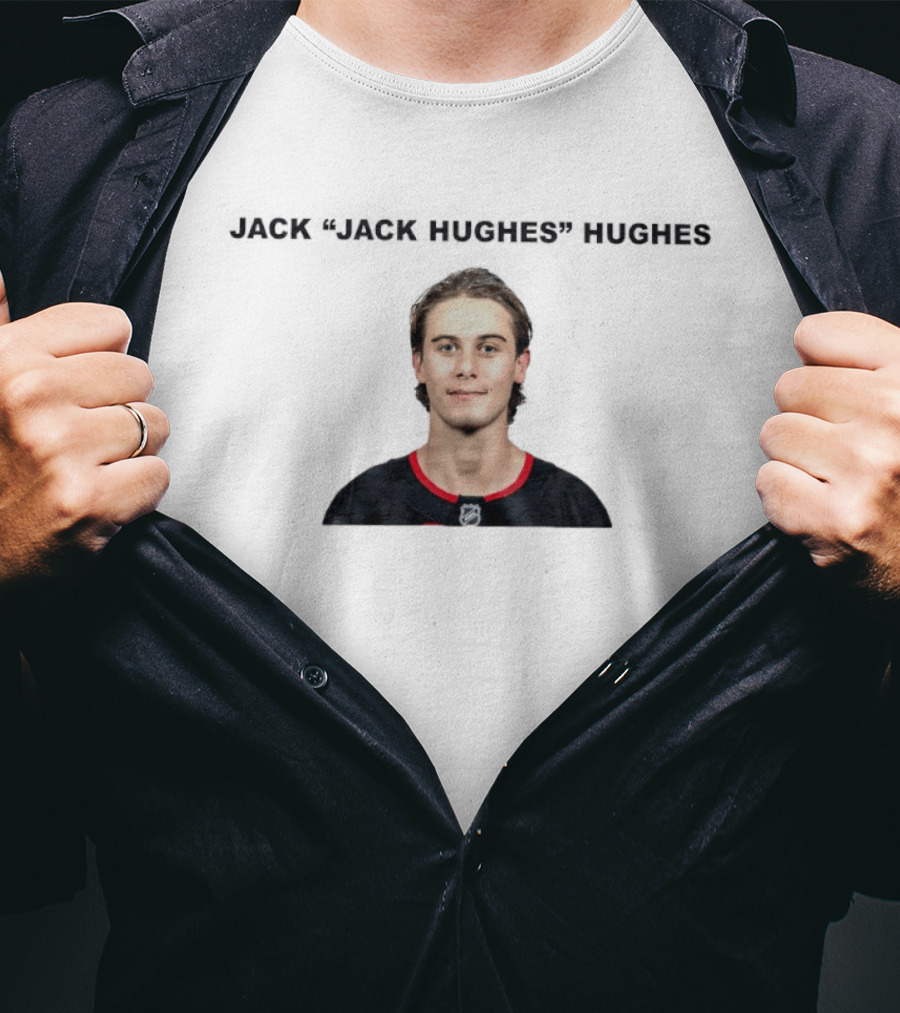 Jack Jack Hughes Hughes NHL Player T-Shirt