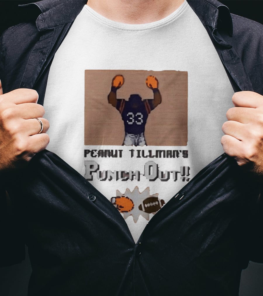 Peanut Tillman Punch Out 33 Chicago Bears Football T-Shirt